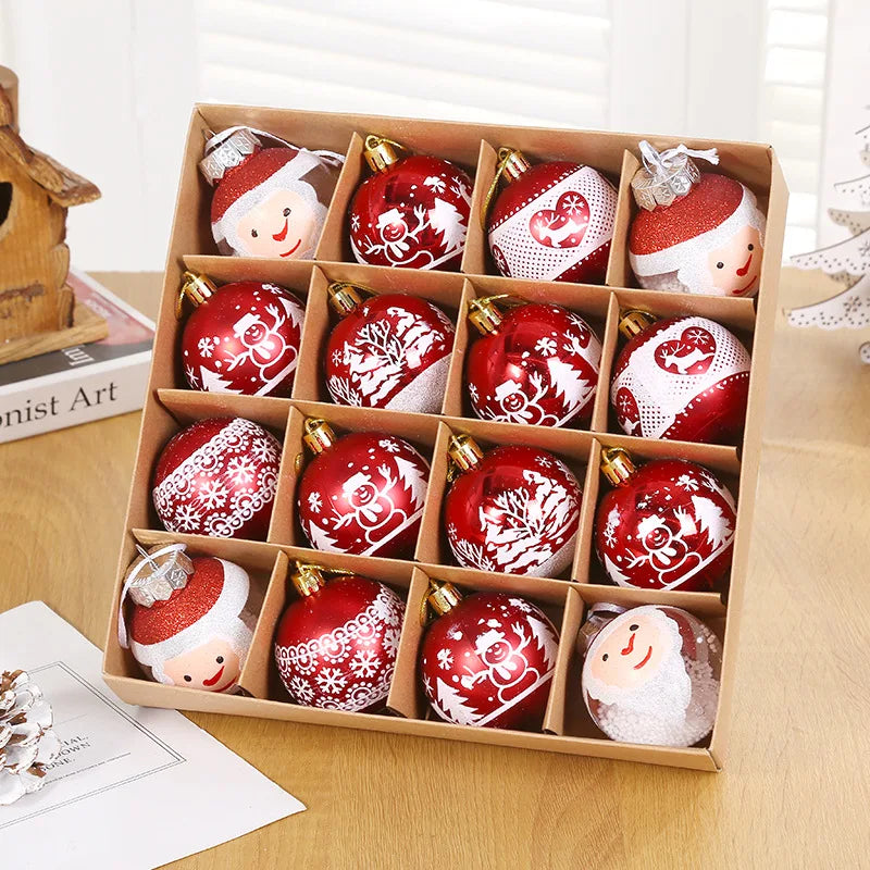 Christmas Tree Decoration Ornaments 16pcs Christmas Ball Halloween New Year Navidad Lob Accessories