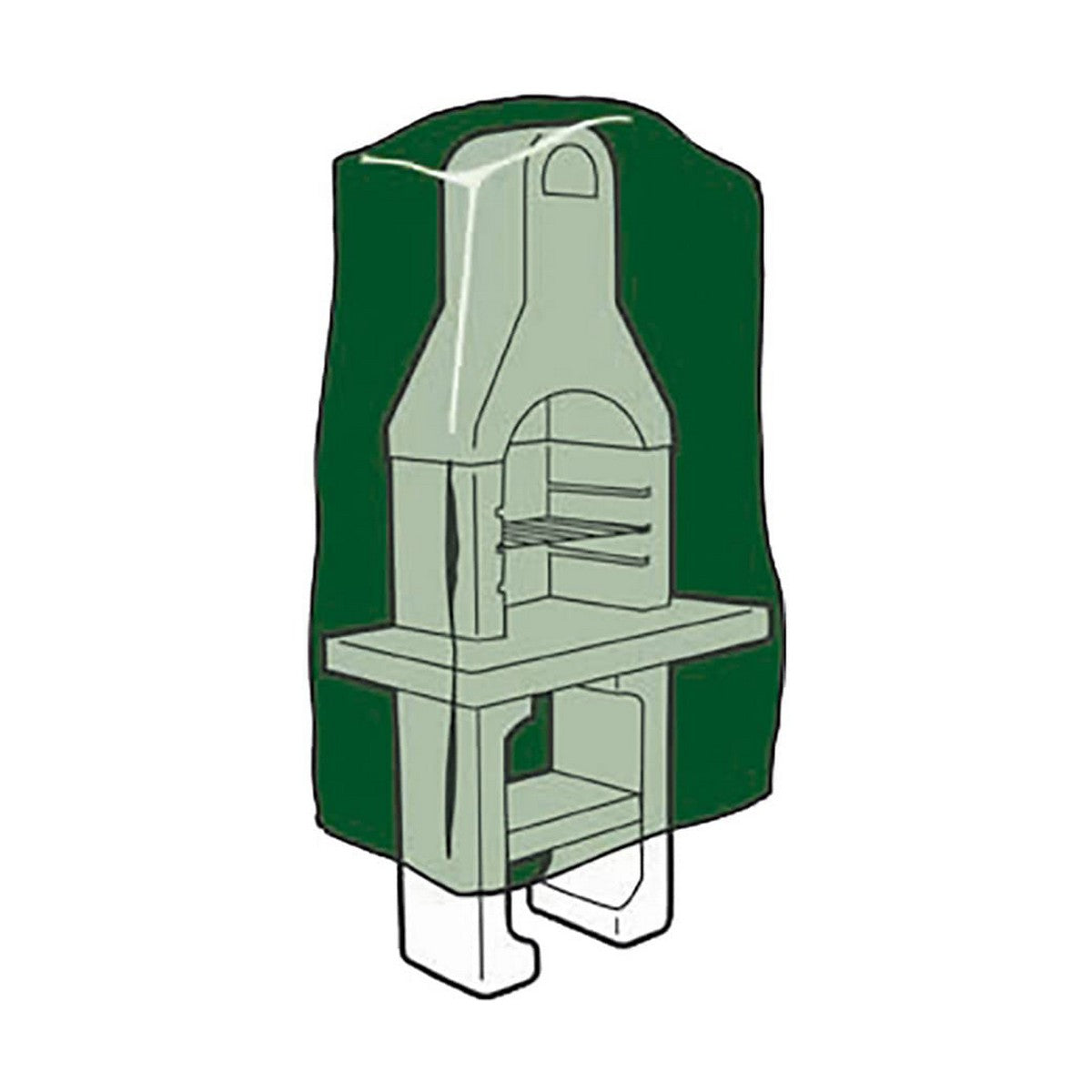 Protective Cover for Barbecue Altadex Green (128 x 80 x 253 cm)