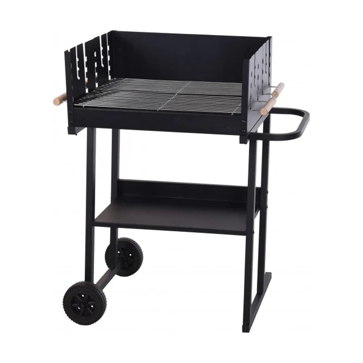 Coal Barbecue with Wheels Black (60 x 46 x 93 cm)