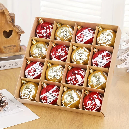 Christmas Tree Decoration Ornaments 16pcs Christmas Ball Halloween New Year Navidad Lob Accessories
