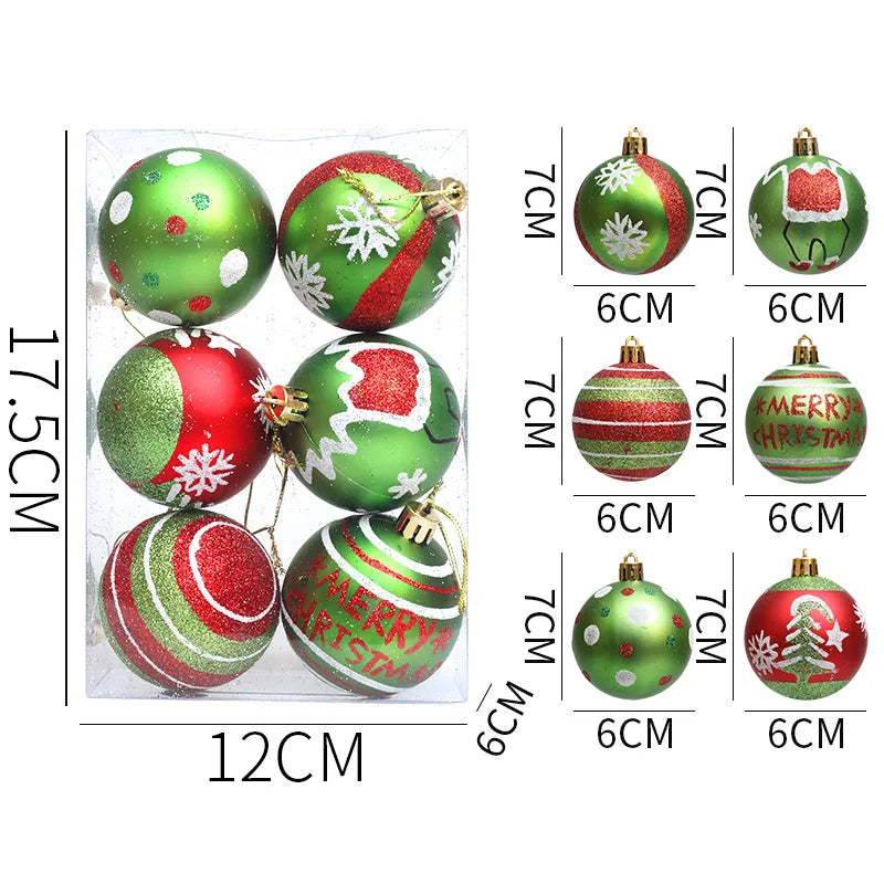 Christmas Balls Ornament Glittering Hanging Xmas Balls for Tree Decoration Candy Balls for Christmas Home Indoor Holiday Party
