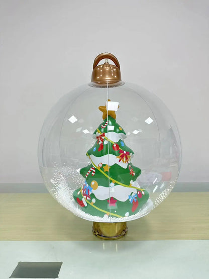 Christmas Inflatable Decorated Ball 60cm PVC Giant Big Large Balls Xmas Tree Decoration Toy Ball without Light Ornament Home New