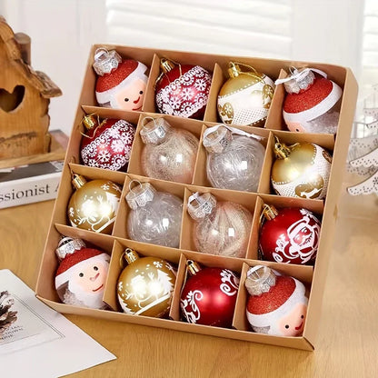 Christmas Tree Decoration Ornaments 16pcs Christmas Ball Halloween New Year Navidad Lob Accessories