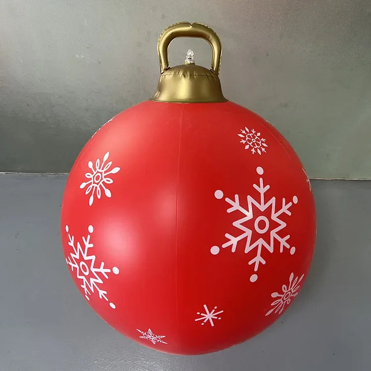 Christmas Inflatable Decorated Ball 60cm PVC Giant Big Large Balls Xmas Tree Decoration Toy Ball without Light Ornament Home New