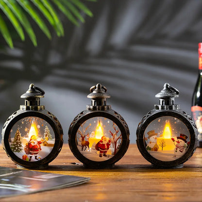 Christmas decorations retro night lights luminous gifts window ornaments desktop layout props atmosphere pendant desk decoration