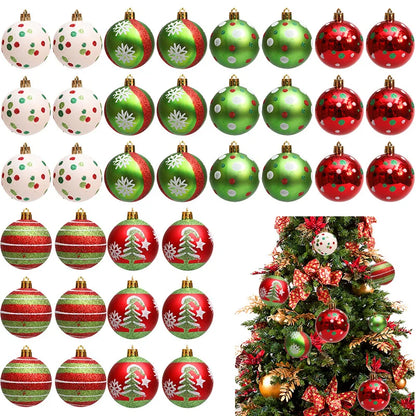 Christmas Balls Ornament Glittering Hanging Xmas Balls for Tree Decoration Candy Balls for Christmas Home Indoor Holiday Party