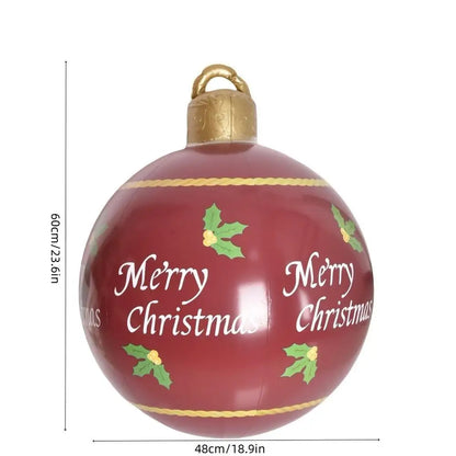 55CM Christmas Inflatable Ball Outdoor Garden Decorations PVC Giant Xmas Ball Christmas Large Balls Toy New Year Party Decors