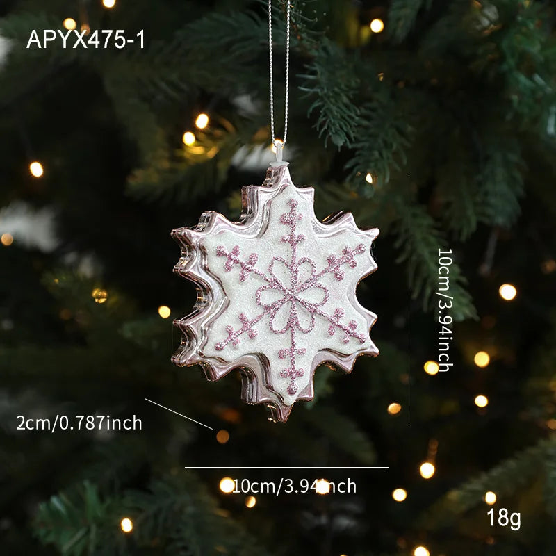 Christmas Hanging Pendant Bright Plastic Hanging Ornament Cartoon Ornament Eye-Catching Christmas Tree Decoration For Gift