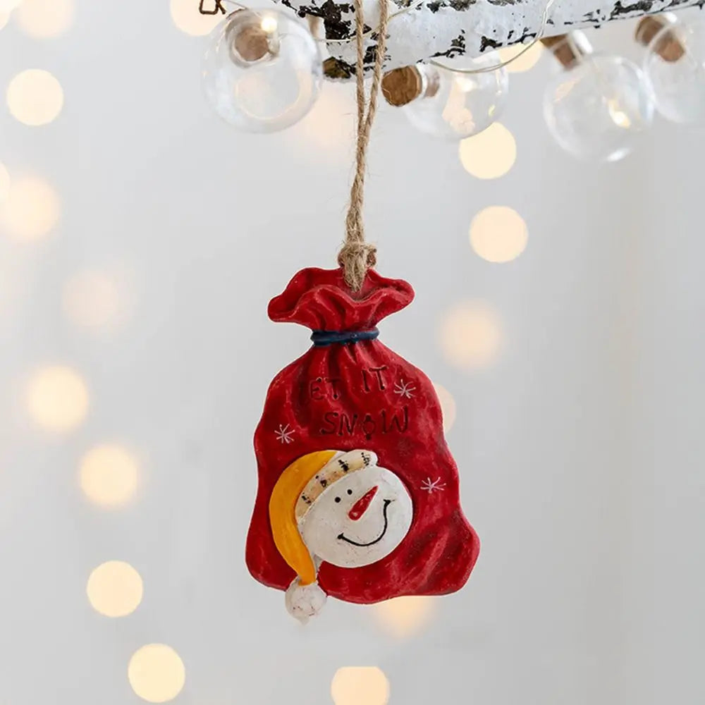 Hanging Ornaments Christmas Tree Snowman Pendant Home Decoration Christmas Decoration Socks Pendant Christmas Resin Ornaments