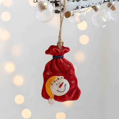 Hanging Ornaments Christmas Tree Snowman Pendant Home Decoration Christmas Decoration Socks Pendant Christmas Resin Ornaments