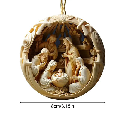 Christmas Tree Pendant Jesus Christ Hanging Ornaments Christmas Tree Ornament Christian Gifts Exquisite Xmas Ornaments