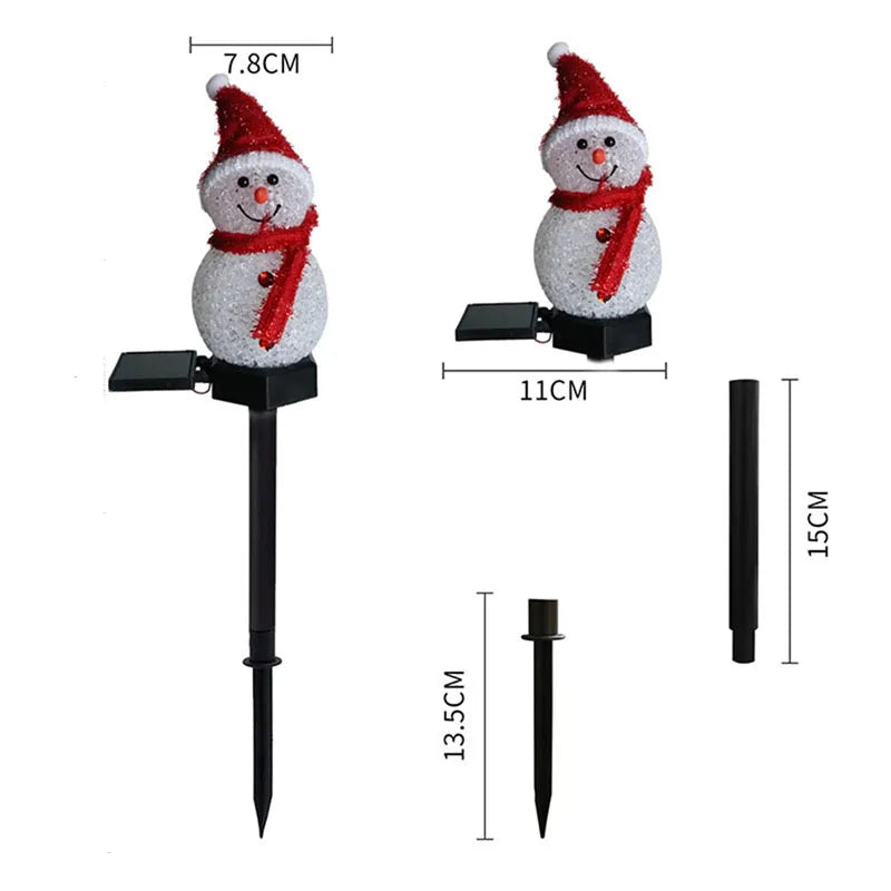 Weihnachtsdeko Licht Solar Licht Schneemann Weihnachten Außen Solarbetriebene Stehlerleuchten Für Korridor Terrasse Rasen Deko