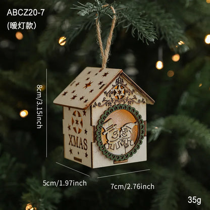 Christmas Hanging Pendant Bright Plastic Hanging Ornament Cartoon Ornament Eye-Catching Christmas Tree Decoration For Gift