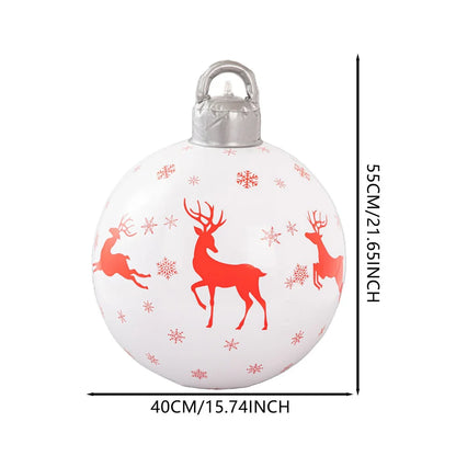 55CM Christmas Inflatable Ball Outdoor Garden Decorations PVC Giant Xmas Ball Christmas Large Balls Toy New Year Party Decors