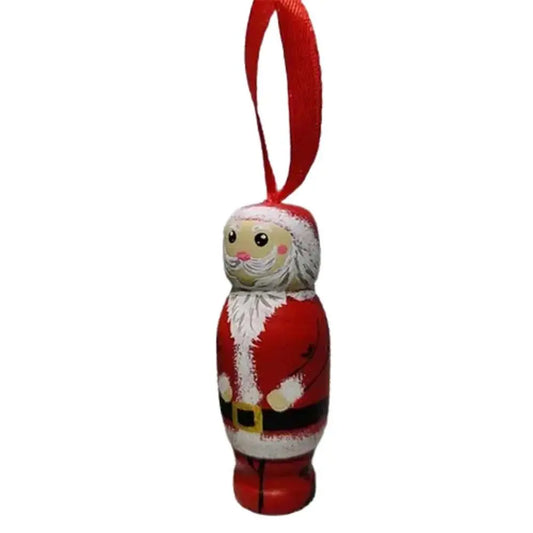 Christmas Tree Christmas Tree Ornament Hanging Pendant Funny Santa Santa Tree Pendant Wooden Xmas Dolls Christmas Decoration