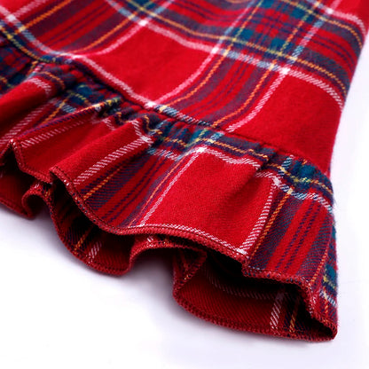 2025 Christmas Pyjamas Sets Kids Girls Boys Loungewear baby Pajamas Matching Family Pjs Winter Baby Soft Velvet Plaid Dress