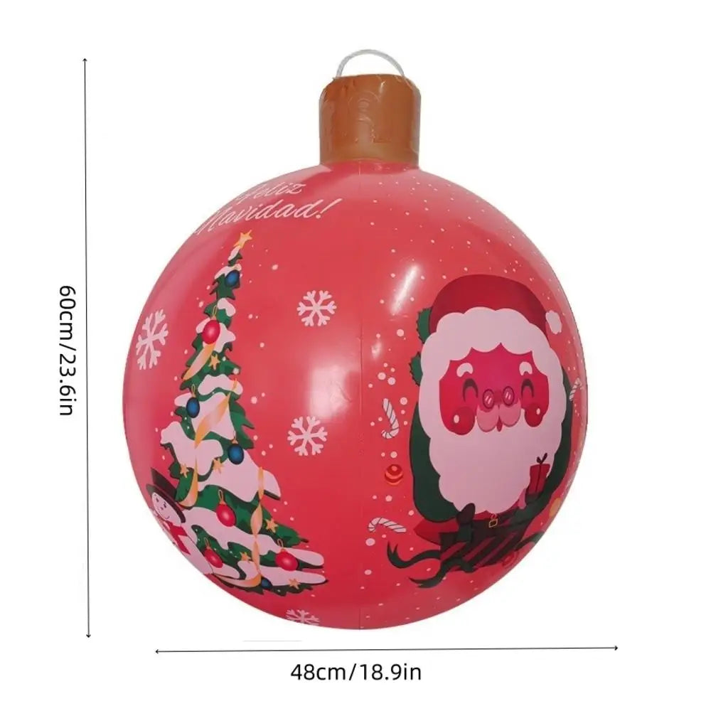 55CM Christmas Inflatable Ball Outdoor Garden Decorations PVC Giant Xmas Ball Christmas Large Balls Toy New Year Party Decors