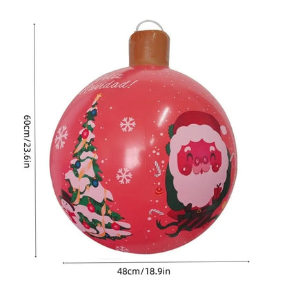 55CM Christmas Inflatable Ball Outdoor Garden Decorations PVC Giant Xmas Ball Christmas Large Balls Toy New Year Party Decors