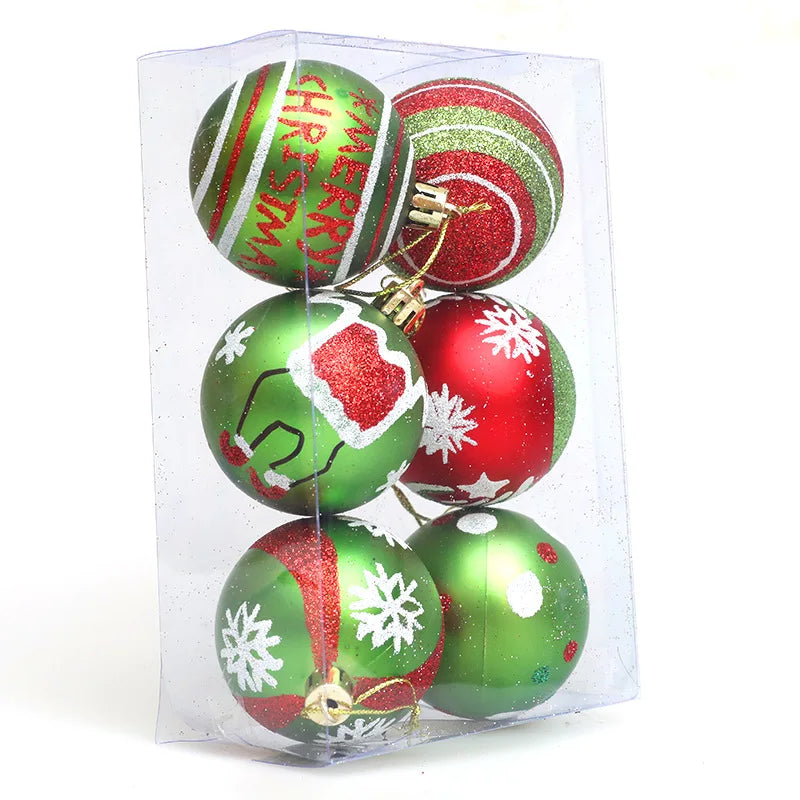 Christmas Balls Ornament Glittering Hanging Xmas Balls for Tree Decoration Candy Balls for Christmas Home Indoor Holiday Party