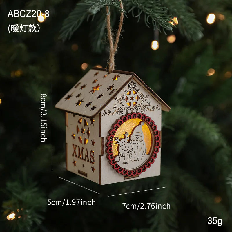 Christmas Hanging Pendant Bright Plastic Hanging Ornament Cartoon Ornament Eye-Catching Christmas Tree Decoration For Gift