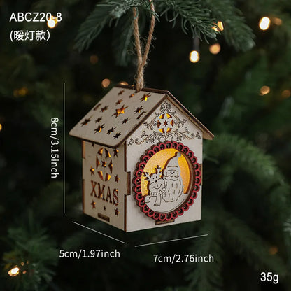Christmas Hanging Pendant Bright Plastic Hanging Ornament Cartoon Ornament Eye-Catching Christmas Tree Decoration For Gift