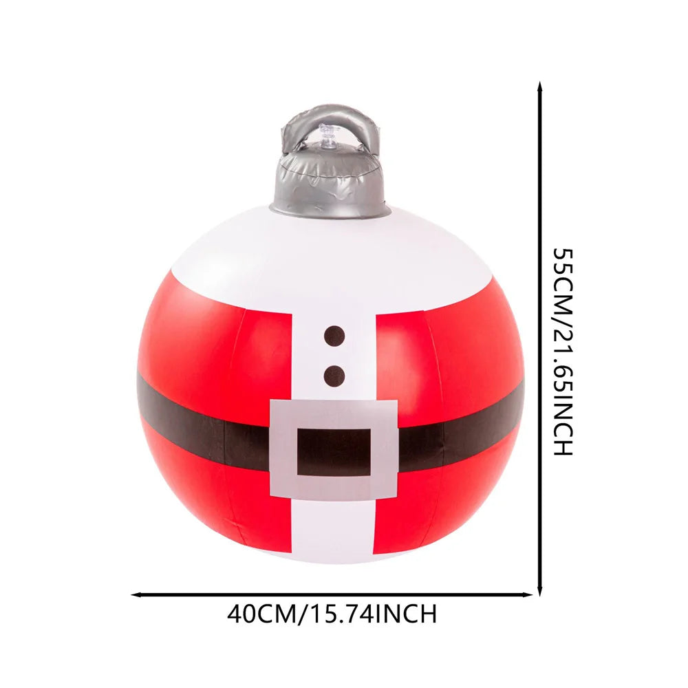 55CM Christmas Inflatable Ball Outdoor Garden Decorations PVC Giant Xmas Ball Christmas Large Balls Toy New Year Party Decors