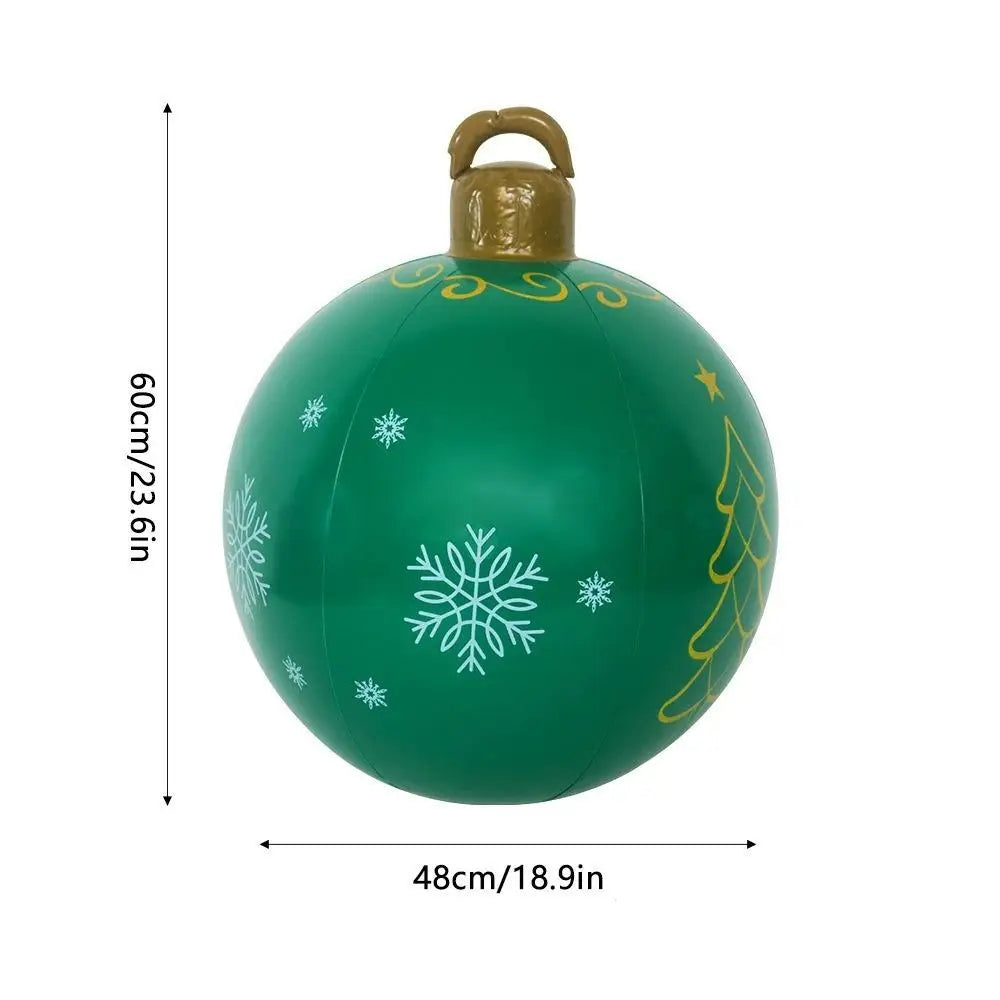 55CM Christmas Inflatable Ball Outdoor Garden Decorations PVC Giant Xmas Ball Christmas Large Balls Toy New Year Party Decors