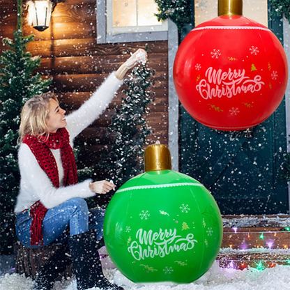 55CM Christmas Inflatable Ball Outdoor Garden Decorations PVC Giant Xmas Ball Christmas Large Balls Toy New Year Party Decors