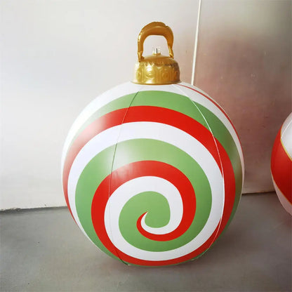 55CM Christmas Inflatable Ball Outdoor Garden Decorations PVC Giant Xmas Ball Christmas Large Balls Toy New Year Party Decors
