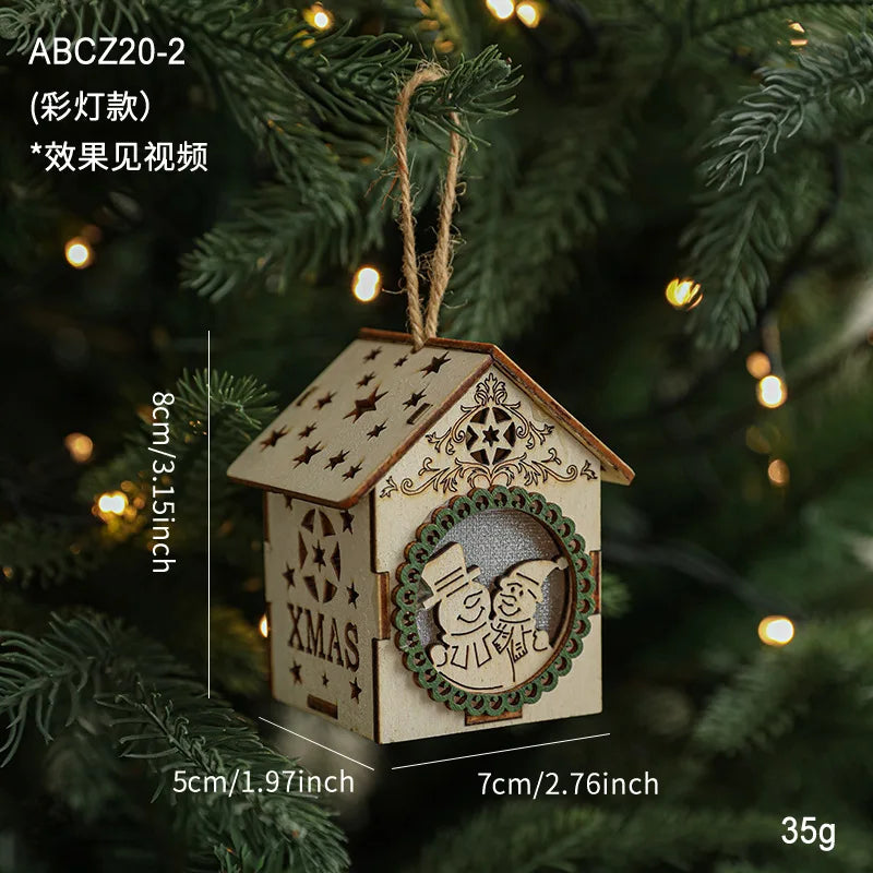 Christmas Hanging Pendant Bright Plastic Hanging Ornament Cartoon Ornament Eye-Catching Christmas Tree Decoration For Gift