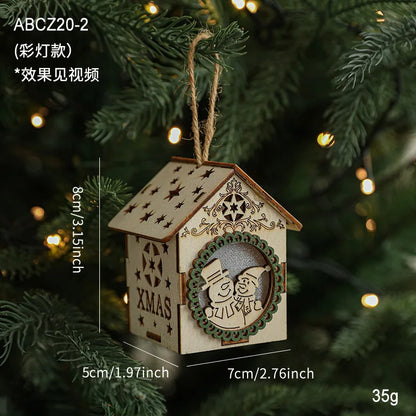Christmas Hanging Pendant Bright Plastic Hanging Ornament Cartoon Ornament Eye-Catching Christmas Tree Decoration For Gift