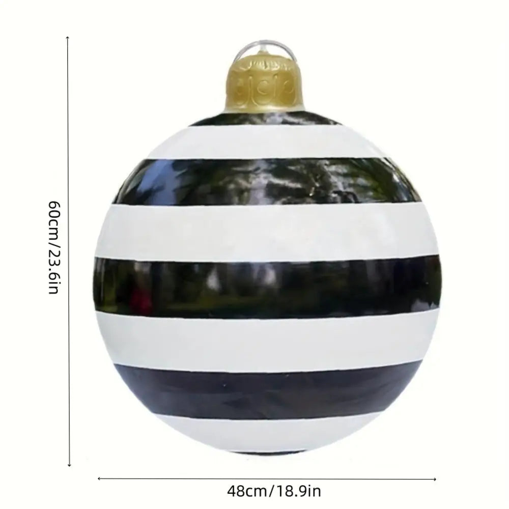 55CM Christmas Inflatable Ball Outdoor Garden Decorations PVC Giant Xmas Ball Christmas Large Balls Toy New Year Party Decors