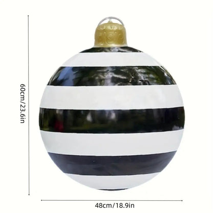 55CM Christmas Inflatable Ball Outdoor Garden Decorations PVC Giant Xmas Ball Christmas Large Balls Toy New Year Party Decors