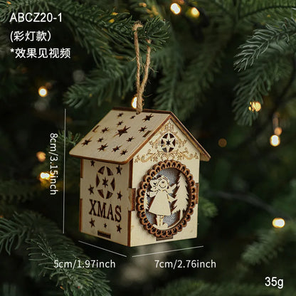 Christmas Hanging Pendant Bright Plastic Hanging Ornament Cartoon Ornament Eye-Catching Christmas Tree Decoration For Gift