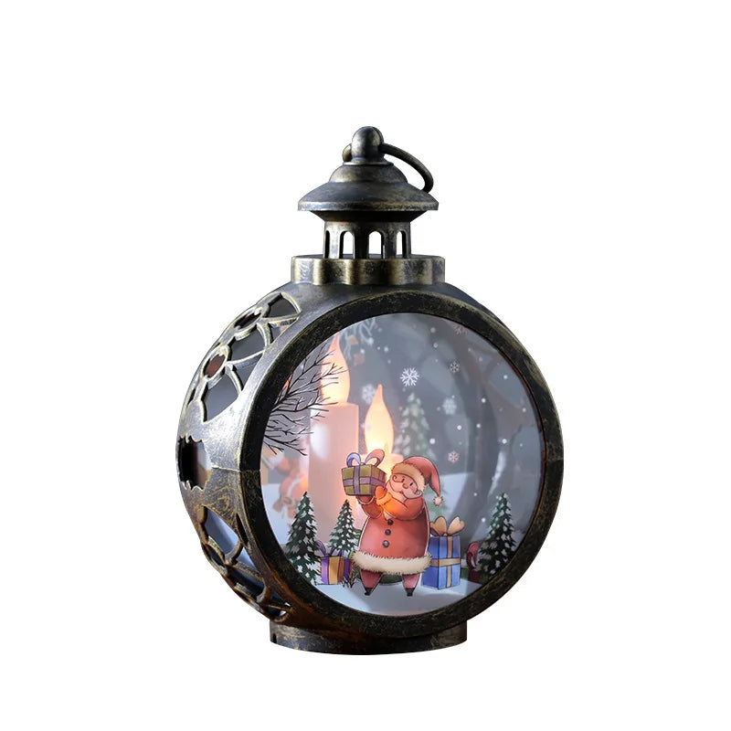 Christmas decorations retro night lights luminous gifts window ornaments desktop layout props atmosphere pendant desk decoration