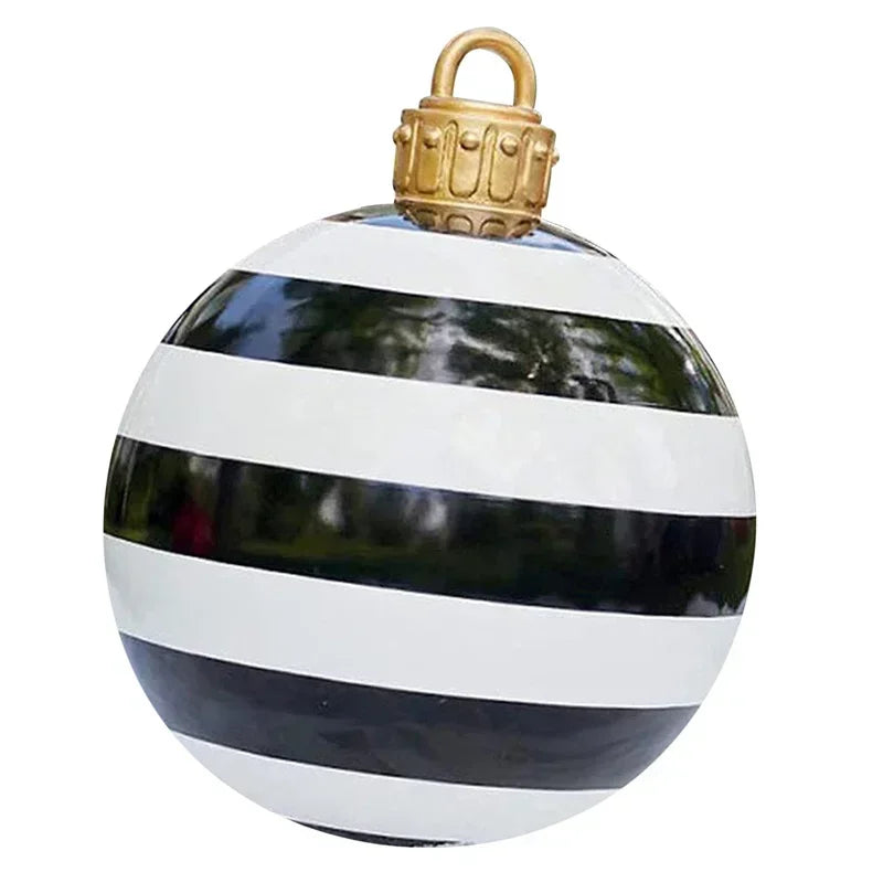 2025 Christmas 60cm Outdoor Inflatable Ball PVC Giant Big Ball Tree Ornament Outdoor Toy Ball Christmas Gift Ornament 2026