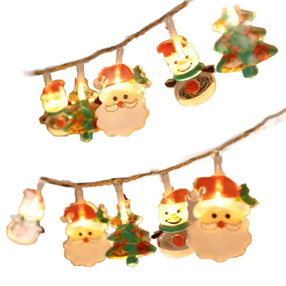 Weihnachtsbeleuchtung mit Santa Claus & Schneemann