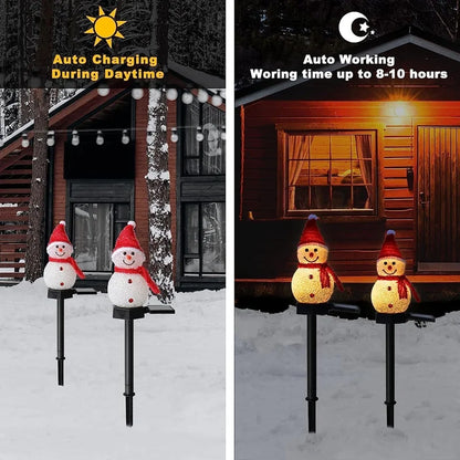 Weihnachtsdeko Licht Solar Licht Schneemann Weihnachten Außen Solarbetriebene Stehlerleuchten Für Korridor Terrasse Rasen Deko