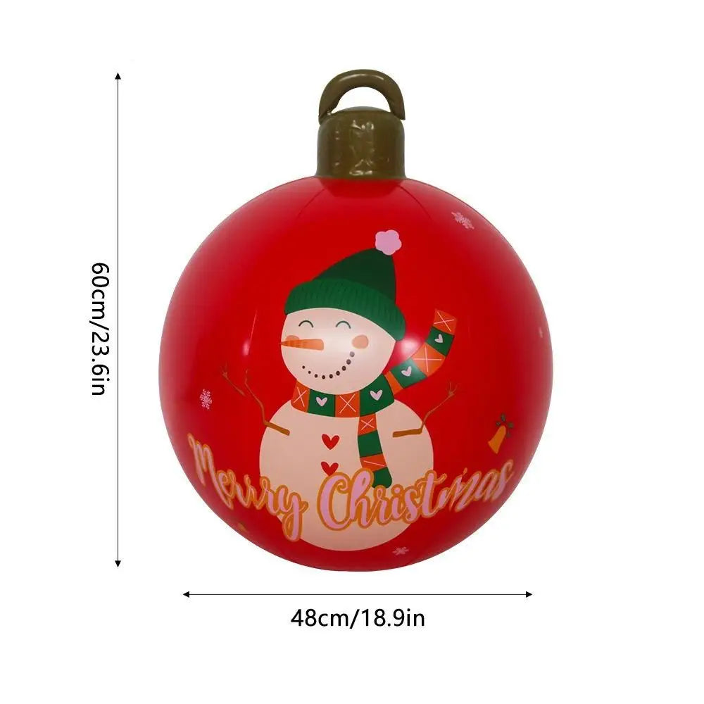 55CM Christmas Inflatable Ball Outdoor Garden Decorations PVC Giant Xmas Ball Christmas Large Balls Toy New Year Party Decors
