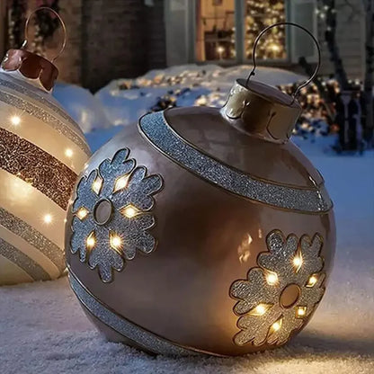 Christmas Inflatable Decorated Ball 60cm PVC Giant Big Large Balls Xmas Tree Decoration Toy Ball without Light Ornament Home New