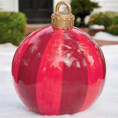 Christmas Inflatable Decorated Ball 60cm PVC Giant Big Large Balls Xmas Tree Decoration Toy Ball without Light Ornament Home New
