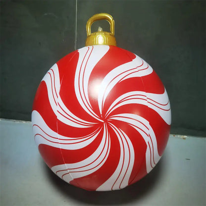 55CM Christmas Inflatable Ball Outdoor Garden Decorations PVC Giant Xmas Ball Christmas Large Balls Toy New Year Party Decors