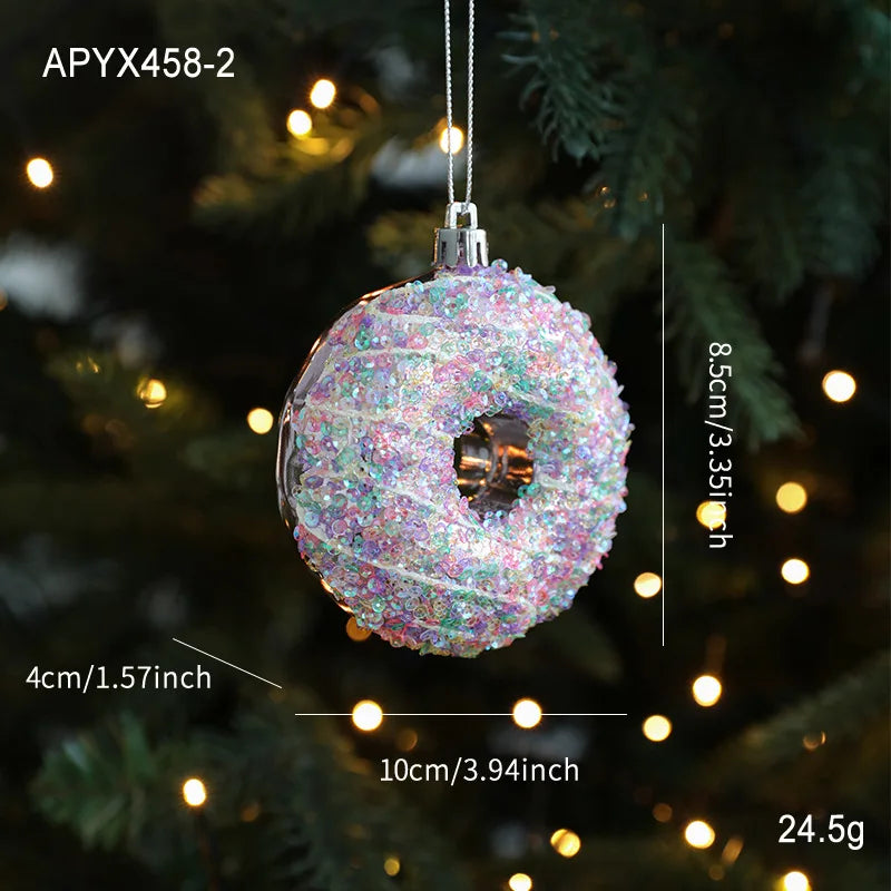 Christmas Hanging Pendant Bright Plastic Hanging Ornament Cartoon Ornament Eye-Catching Christmas Tree Decoration For Gift