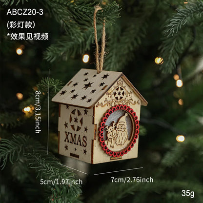 Christmas Hanging Pendant Bright Plastic Hanging Ornament Cartoon Ornament Eye-Catching Christmas Tree Decoration For Gift