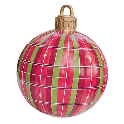 2025 Christmas 60cm Outdoor Inflatable Ball PVC Giant Big Ball Tree Ornament Outdoor Toy Ball Christmas Gift Ornament 2026
