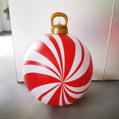 55CM Christmas Inflatable Ball Outdoor Garden Decorations PVC Giant Xmas Ball Christmas Large Balls Toy New Year Party Decors