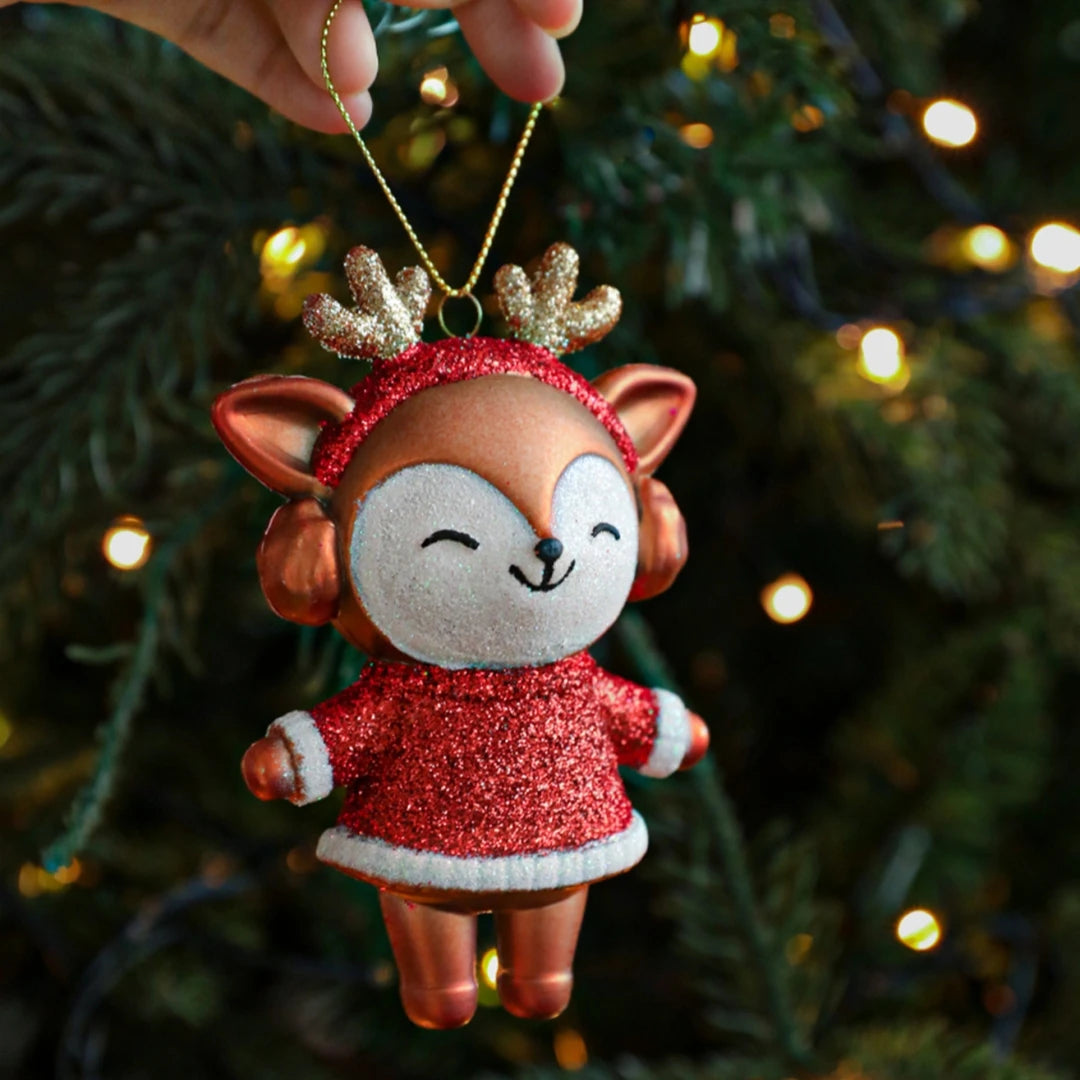 Christmas Hanging Pendant Bright Plastic Hanging Ornament Cartoon Ornament Eye-Catching Christmas Tree Decoration For Gift