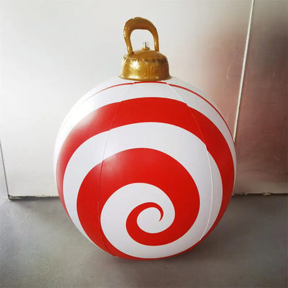 55CM Christmas Inflatable Ball Outdoor Garden Decorations PVC Giant Xmas Ball Christmas Large Balls Toy New Year Party Decors