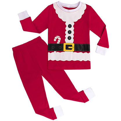 Kids Christmas Pyjamas Infant Boys Girls Santa Claus Pajamas Toddler Xmas Elk Nightwear Elf New Year Gift Green Red Clothes Pjs