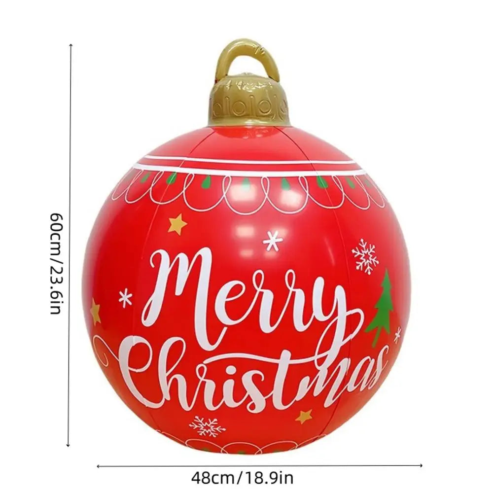 55CM Christmas Inflatable Ball Outdoor Garden Decorations PVC Giant Xmas Ball Christmas Large Balls Toy New Year Party Decors